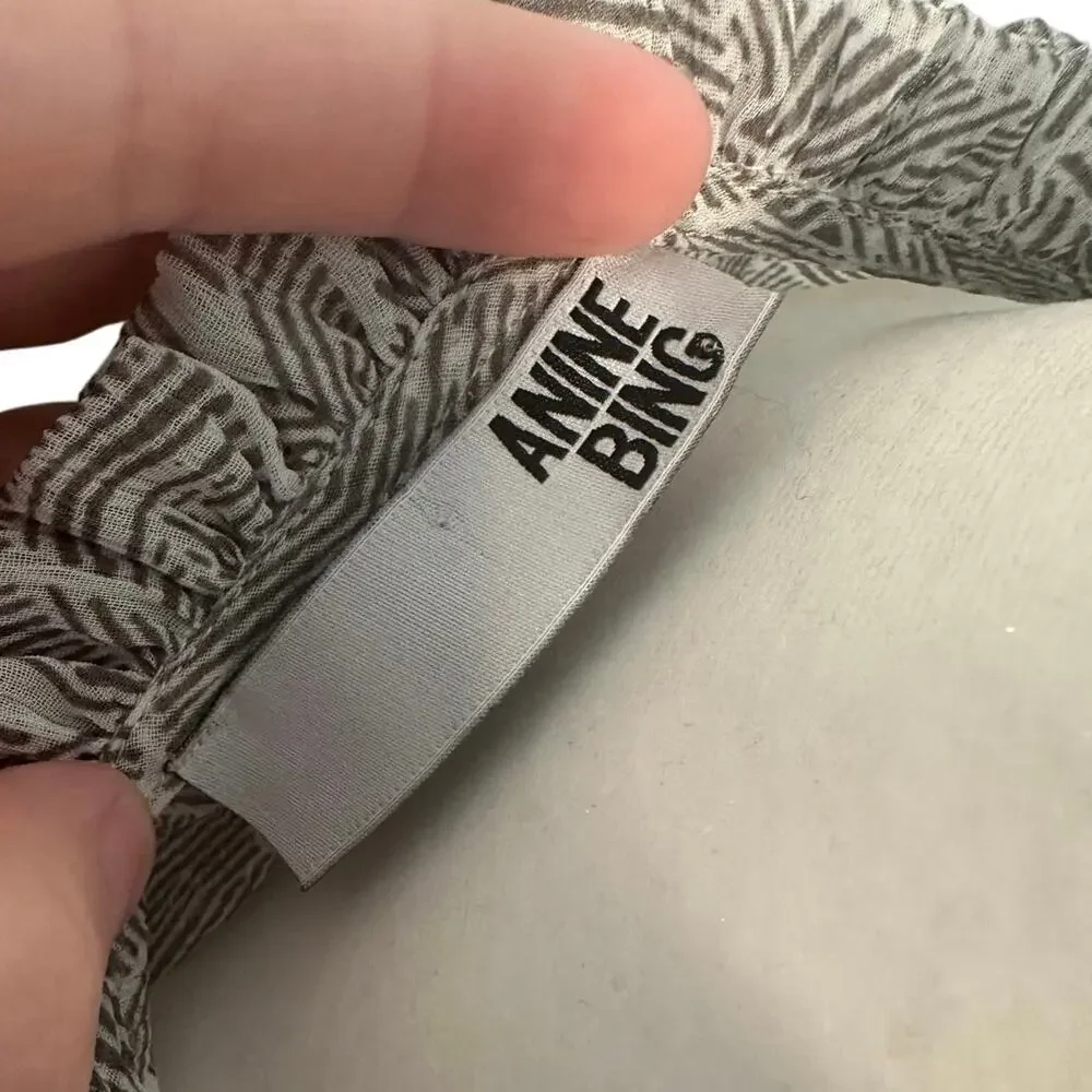 Anine Bing Gray Printed Shirt Dress - Picture 8 of 10